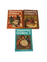 Vintage 70s Vegetarian Cookery Cookbooks Lot of 3 Main Dishes Appetizers Salads - £18.51 GBP