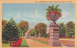 Salt Lake City Utah UT Liberty Park Entrance Postcard C19 - $2.99