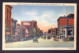 Schenectady, NY - Looking Down State Street from Crescent Park Linen  PC - £4.48 GBP