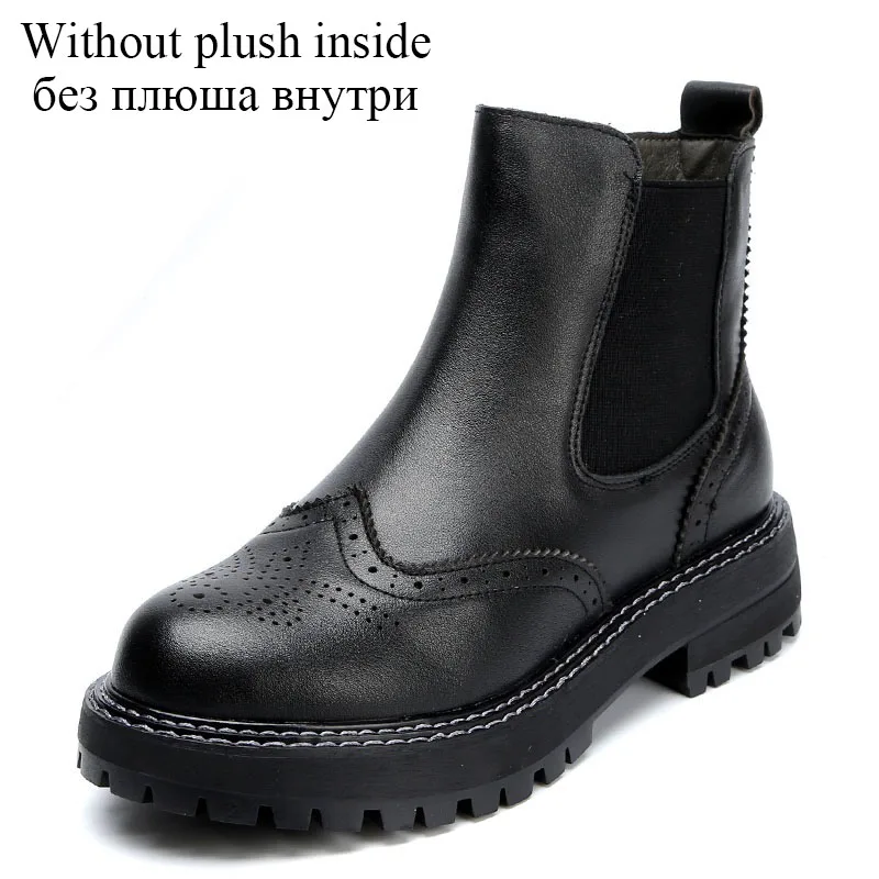 Handmade Women Boots Vintage Genuine Leather Flat Ankle Boots Ladies Aut... - $70.66