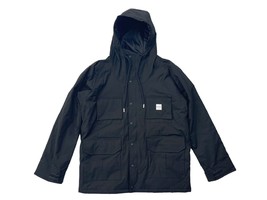 CAT WWR Mens L Black Ripstop Smock Utility Workwear Essential Hooded Jacket - $141.55