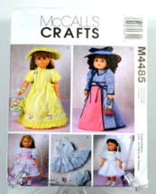 Simplicity Crafts Sewing Pattern Borelli M4485 Wardrobe 18&quot; Dolls 2004 U... - $6.50