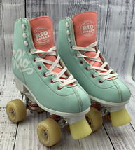 Rio Roller Script Roller Skates Teal and Coral Women’s Size 6.5/EU 37 READ - $75.23