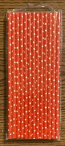 Red And White Polka Dot￼ Paper Straws. Party Straws. Drinking Straws. 25 ct - £1.95 GBP