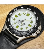 Sweda Microsoft Quartz Pocket Watch Men Silver Rotating Bezel Snap-on Ne... - $45.61 CAD
