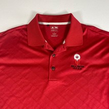 Adidas Polo Shirt Men Large Golf Red Clima Cool Casual Lightweight Golfing - £10.28 GBP