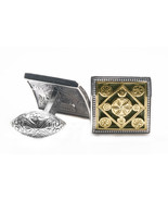  Gerochristo 7012 - Solid 18K Gold &amp; Silver Medieval Byzantine Cufflinks  - £977.30 GBP