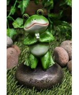 Frog Leap Of Faith Starts With Prayer On Both Knees Figurine Inspiration... - $31.30 CAD
