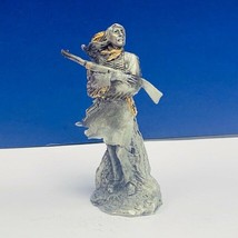 Jim Ponter Pewter Franklin mint western native figurine sculpture vtg Re... - $123.75