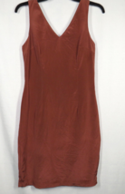 Hugo Buscati Women&#39;s Dark Dusty Rose Sleeveless Silk Sheath Dress Size 6 - £35.39 GBP