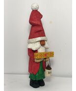 Large Hillbilly Santa with Long Present &amp; Moonshine Jug - Hand Carved Wood - $41.00