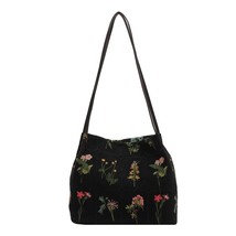 Hylhexyr 2022 Vintage Flowering Pattern  Bag Female Cotton Linen Cloth Tote Bags - £51.74 GBP
