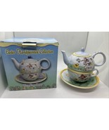 TEAPOT set WestWood Eileen Rosenfeld Tea For One Easter Basket HandPaint... - $804.22 MXN