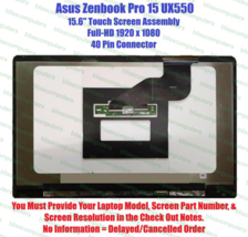 N156HCE-EN1 Screen Touch Digitizer Assembly Asus Zenbook Pro 15 UX550 - £93.75 GBP