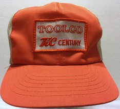 Vtg Toolco Tlc Century Orange Mesh Trucker Snapback Hat Tools Garage Mac... - £39.41 GBP
