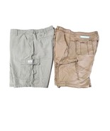 Men&#39;s Cargo Shorts Size 40 Lot of 2 Hiking outdoor Summer Comfort Tan Gray - $43.90 CAD