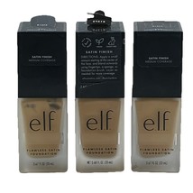 ELF Flawless Satin Foundation 240 Vanilla 0.68 oz. New Lot Of 3 - $29.41