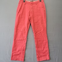 Banana Republic Men Pants Size 32 Red Preppy Emerson Chino Classic Straight Zip - £12.23 GBP