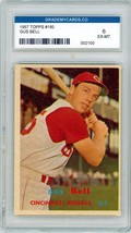 1957 Topps Gus Bell #180 Grademycards 6 P1327 - $7.92