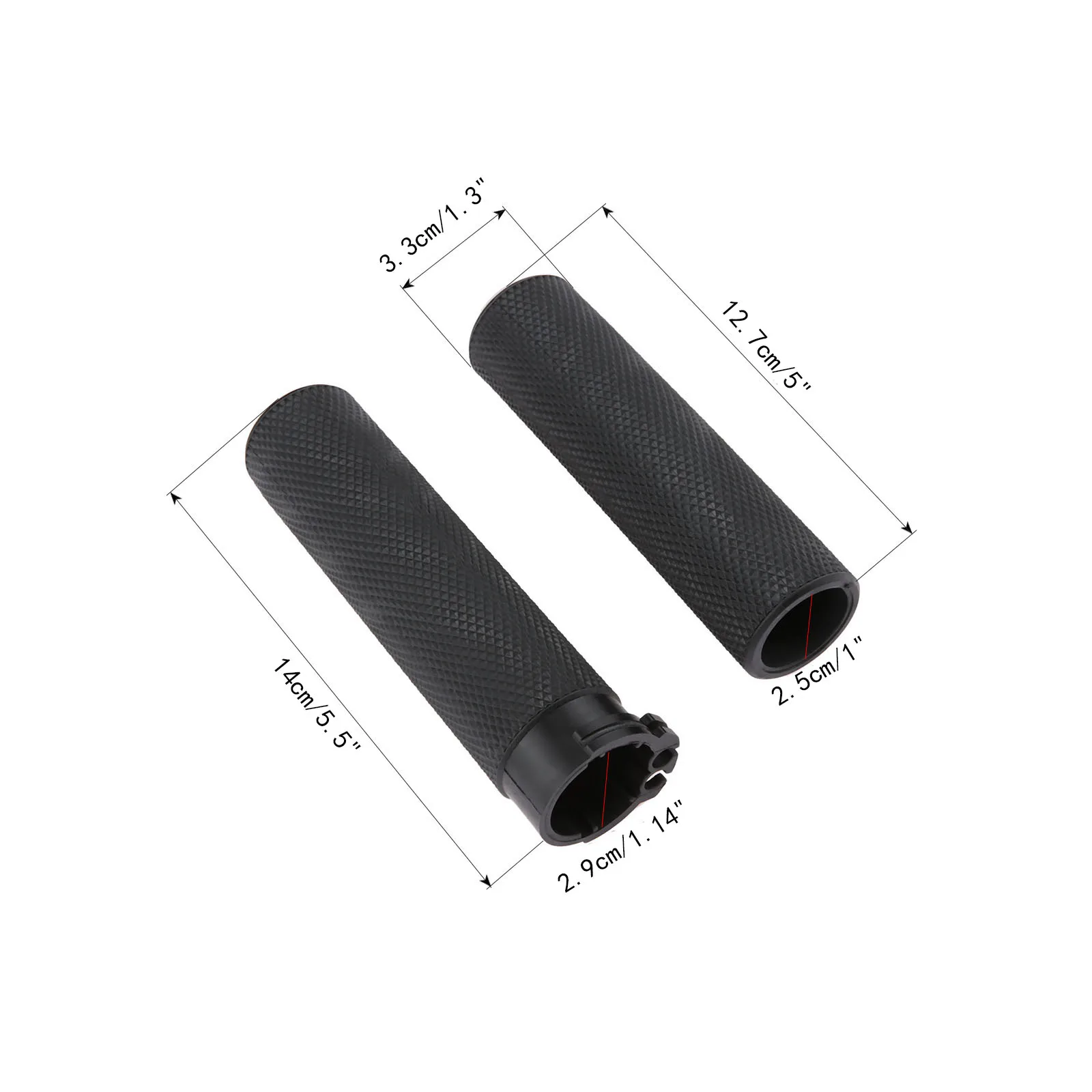 2Pcs 1&quot; 25mm CNC Aluminum Motorcycle Hand Grips Handlebar Grips for Harley-David - £14.81 GBP