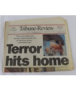 VINTAGE 9/12/01 Pittsburgh Tribune Review Newspaper September 11 2001 - £74.49 GBP