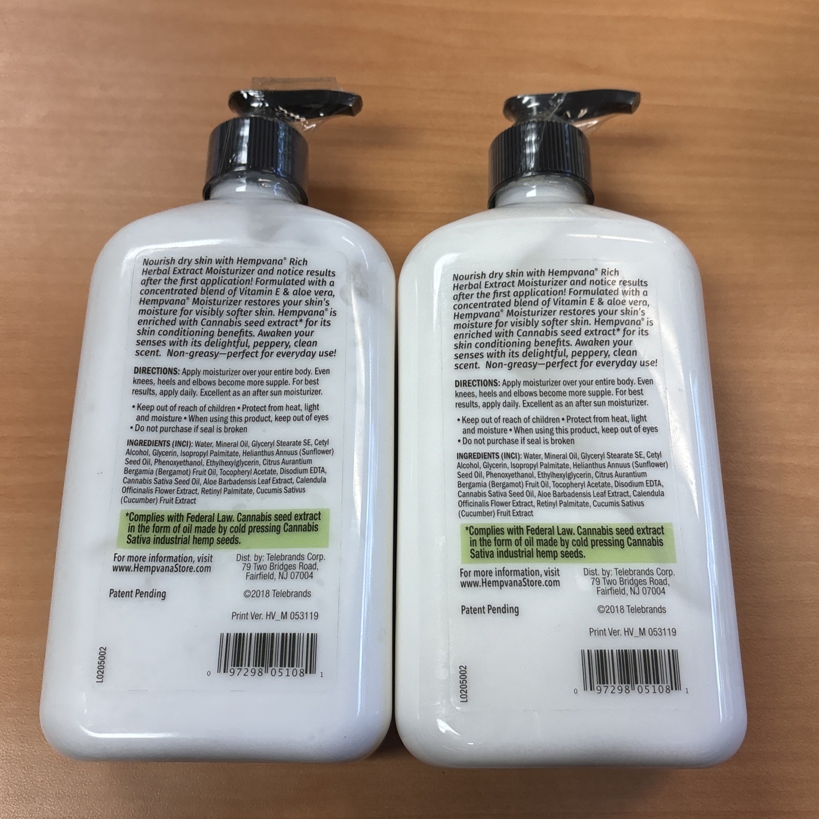 2 pack~Hempvana Herbal Extract Skin Moisturizer Dry Skin Body Lotion 17 oz Item image 5