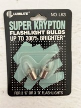 Lumilite Super Krypton Flashlight Bulbs No. LK3 for 3 &#39;C&#39; or 3 &#39;D&#39; Flash... - £12.95 GBP