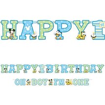 Amscan Mickey Mouse 1st Birthday Letter Banner Combo Pack - £7.90 GBP