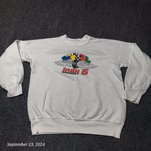 * Vintage Indy 5 Restaurant Racing Sweatshirt Adult Medium White Bassett... - $13.93