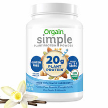 Orgain USDA Organic Simple Plant Protein Powder, Vanilla, 32.6 oz - £38.82 GBP
