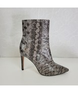 BCBGMaxAzaria Ava Womens Boots Size 8.5 Gray Snakeskin Leather Ankle Boo... - $69.78