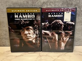 Rambo First Blood Part II &amp; Rambo III Ultimate Edition DVD Set Sly Stallone - £4.52 GBP