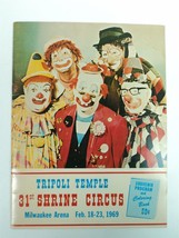 Vintage 1969 Tripoli Shrine Circus - Milwaukee Arena - Program &amp; Colorin... - $9.74