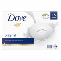 Dove Moisturizing Beauty Bar Soap Original 3.75 oz, 16 Bars - £19.17 GBP
