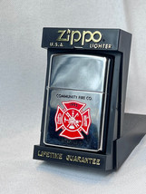 1995 Zippo Community Fire Co Landingville PA Chrome Cigarette Lighter Sealed - £55.28 GBP