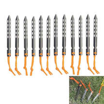 000 tool titanium alloy tent pegs 160mm secure nails rope stakes 12pcs 500 thumb200