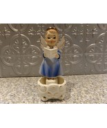 Vintage Angel Holy Water Wall Pocket God Bless Our Home Art Japan - $44.98