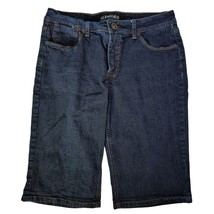 St Johns Bay Womens Denim Bermuda Shorts Size 12 Blue Comfort Jeans - $13.57