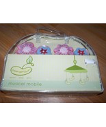Beansprout Camille Musical Mobile Nursery Decor Pink &amp; Blue Flowers Baby... - £33.46 GBP