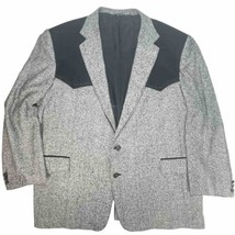 Pagano West Blazer Vintage 54L Gray Black Yoke Western Rockabilly Jacket USA - £42.32 GBP