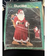 Bucilla  YE OLD SANTA Door Stopper Cross Stitch Kit #61069 Plastic Canva... - $24.75