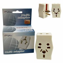 Multi Adapter Outlet Extender Travel Europe To Usa Power Plug Adaptor Co... - £11.98 GBP
