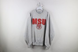 Vintage 90s Mens XL Distressed Spell Out Moorhead State University Sweatshirt - £47.38 GBP