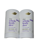 2 Pack Dove Whole Body Deodorant Anti Friction Stick Coconut Vanilla 2.6oz - $627.33 MXN