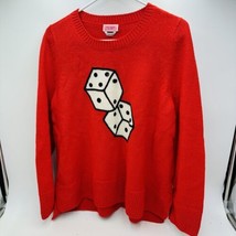 Kate Spade Sweater Women&#39;s Size M Red Dice Sequins Alpaca Wool Crewneck - $85.50