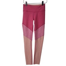 Outdoor Voices Leggings XS Womens Pink Color Block Mid Rise Skinny Athle... - £18.37 GBP