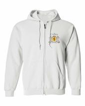 Colley Irish Coat of Arms Full Zip Hoodie - White - Size Large - £28.87 GBP