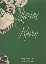 Marine Room Edgewater Beach Hotel Dinner Menu Chicago Illinois 1962 - £45.60 GBP