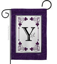 Classic Y Initial Garden Flag Simply Beauty 13 X18.5 Double-Sided House Banner - £15.72 GBP