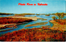 Postcard Nebraska Platte River Wide Shallow Many Islands Sand Bars  5.5 x 3.5 In - £3.95 GBP